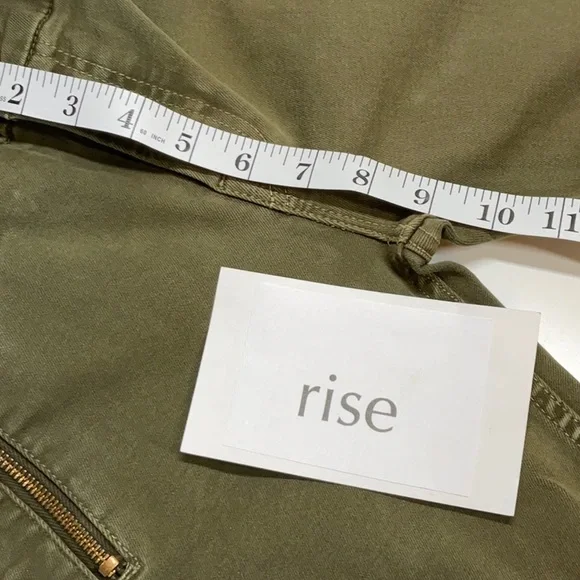 MOTHER Crop Zip Muse Mid Rise Skinny Olive Green Size: 26 - Picture 7 of 12